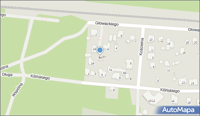 Warszawa, Kilińskiego Jana, płk., 5A, mapa Warszawy