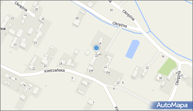 Wojnowice, Kietrzańska, 14, mapa Wojnowice