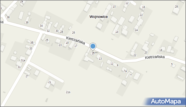 Wojnowice, Kietrzańska, 15, mapa Wojnowice