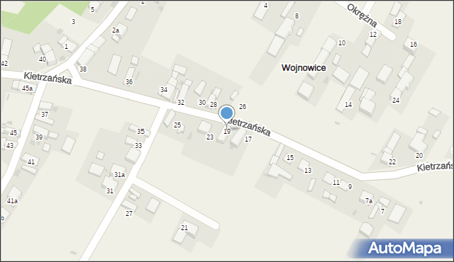 Wojnowice, Kietrzańska, 19, mapa Wojnowice