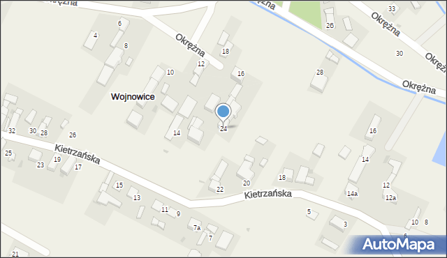 Wojnowice, Kietrzańska, 24, mapa Wojnowice