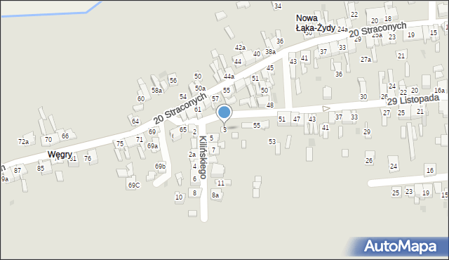 Wolbrom, Kilińskiego Jana, płk., 3, mapa Wolbrom