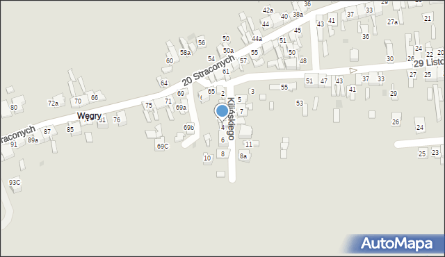 Wolbrom, Kilińskiego Jana, płk., 4, mapa Wolbrom