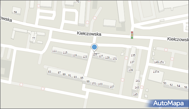 Wrocław, Kiełczowska, 125, mapa Wrocławia