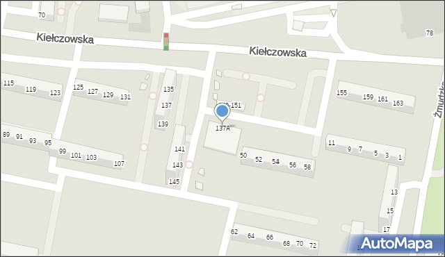 Wrocław, Kiełczowska, 137A, mapa Wrocławia