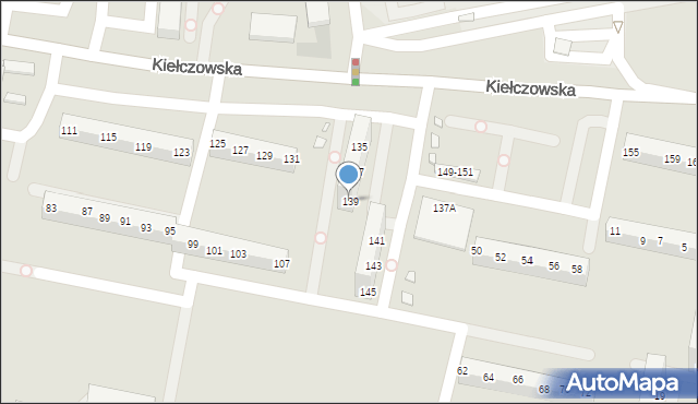 Wrocław, Kiełczowska, 139, mapa Wrocławia