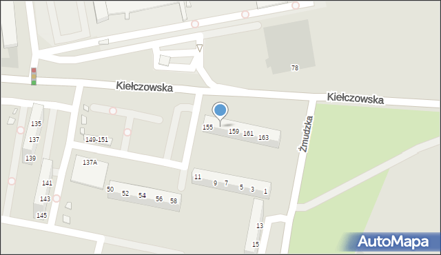 Wrocław, Kiełczowska, 157, mapa Wrocławia