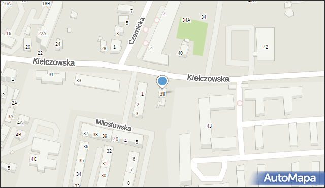 Wrocław, Kiełczowska, 39, mapa Wrocławia