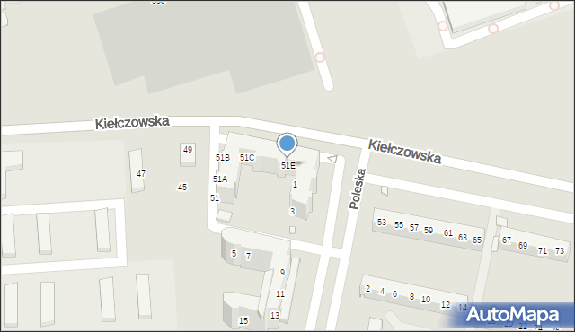 Wrocław, Kiełczowska, 51E, mapa Wrocławia