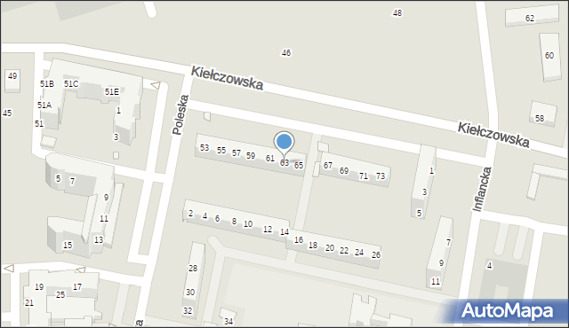 Wrocław, Kiełczowska, 63, mapa Wrocławia