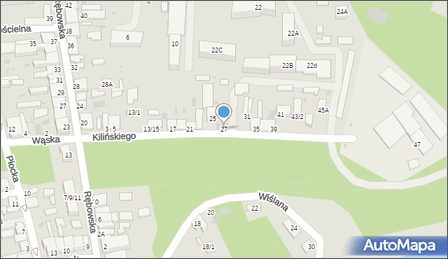 Wyszogród, Kilińskiego Jana, płk., 27, mapa Wyszogród