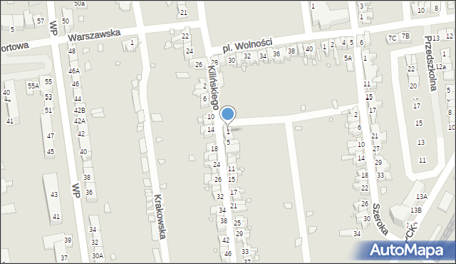 Zbąszynek, Kilińskiego Jana, płk., 1, mapa Zbąszynek