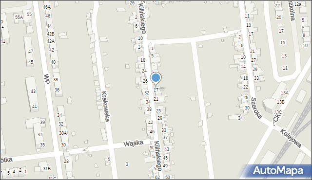 Zbąszynek, Kilińskiego Jana, płk., 17, mapa Zbąszynek
