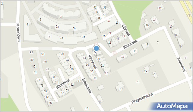 Bartąg, Klonowa, 27, mapa Bartąg