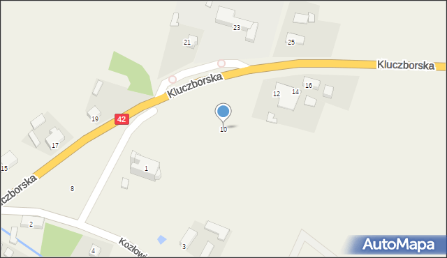 Biadacz, Kluczborska, 10, mapa Biadacz