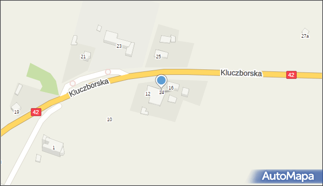 Biadacz, Kluczborska, 14, mapa Biadacz