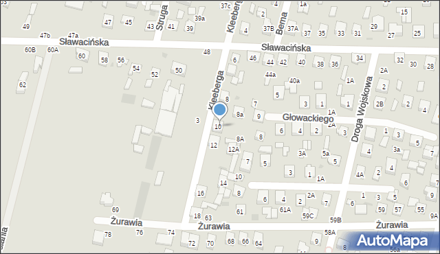 Biała Podlaska, Kleeberga Franciszka, 10, mapa Białej Podlaskiej