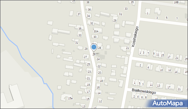 Białystok, Kluka Jana Krzysztofa, 26, mapa Białegostoku