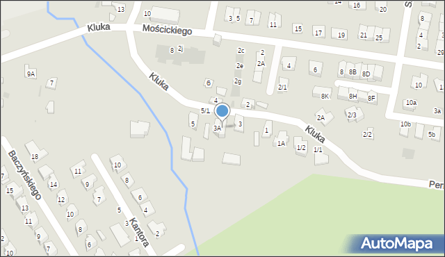 Białystok, Kluka Jana Krzysztofa, 3B, mapa Białegostoku
