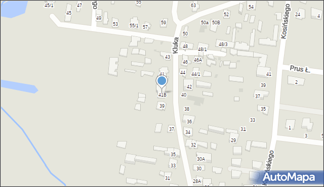 Białystok, Kluka Jana Krzysztofa, 41B, mapa Białegostoku