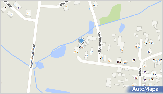 Białystok, Kluka Jana Krzysztofa, 45/2, mapa Białegostoku