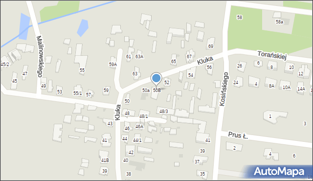 Białystok, Kluka Jana Krzysztofa, 50B, mapa Białegostoku