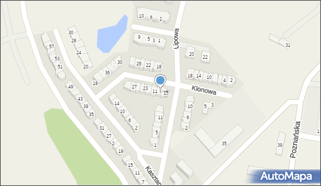 Biedrusko, Klonowa, 17, mapa Biedrusko