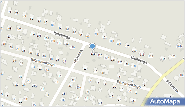 Bielsk Podlaski, Kleeberga Franciszka, 118, mapa Bielsk Podlaski