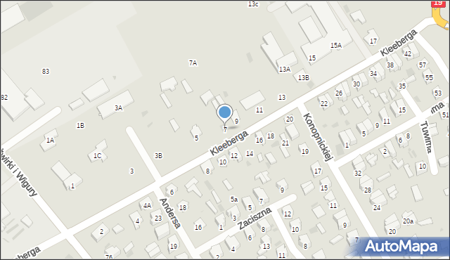 Bielsk Podlaski, Kleeberga Franciszka, 7, mapa Bielsk Podlaski