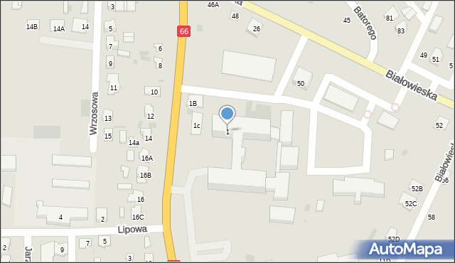 Bielsk Podlaski, Kleszczelowska, 1, mapa Bielsk Podlaski