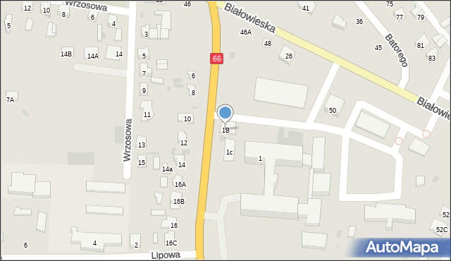 Bielsk Podlaski, Kleszczelowska, 1B, mapa Bielsk Podlaski