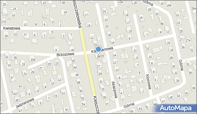 Bielsk Podlaski, Kleszczelowska, 25, mapa Bielsk Podlaski