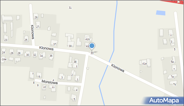 Bierzglinek, Klonowa, 33, mapa Bierzglinek