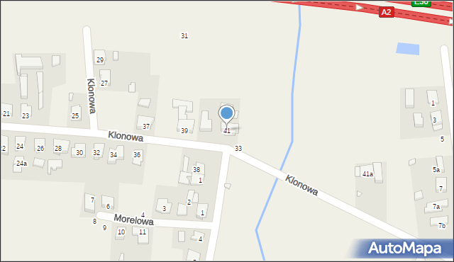 Bierzglinek, Klonowa, 41, mapa Bierzglinek