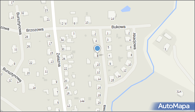 Biskupiec, Klonowa, 8, mapa Biskupiec