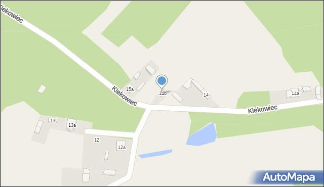 Bobry, Klekowiec, 14b, mapa Bobry