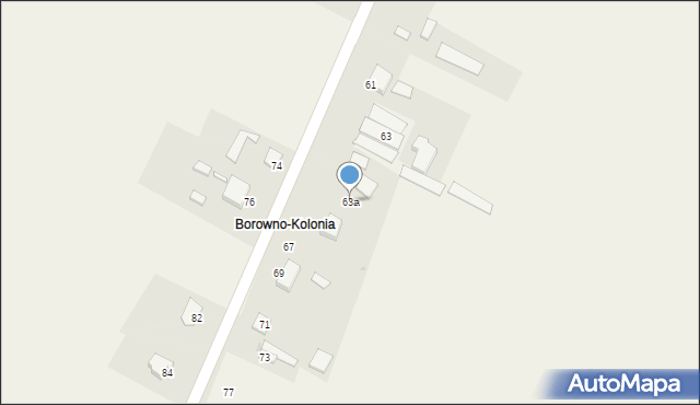 Borowno, Klonowa, 63a, mapa Borowno