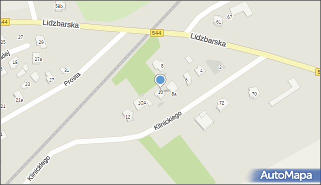 Brodnica, Klinickiego Maksymiliana, 10, mapa Brodnica