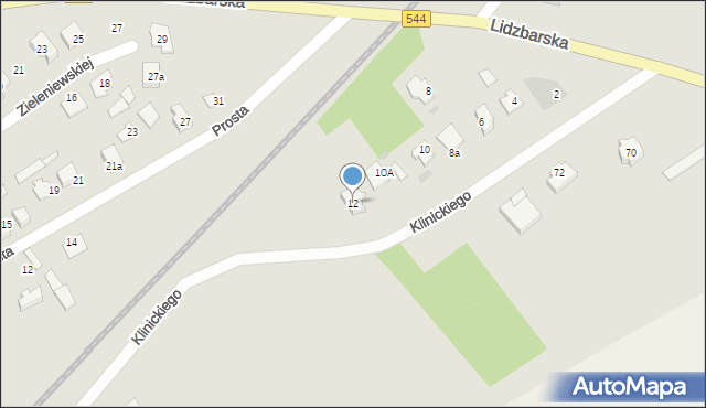 Brodnica, Klinickiego Maksymiliana, 12, mapa Brodnica