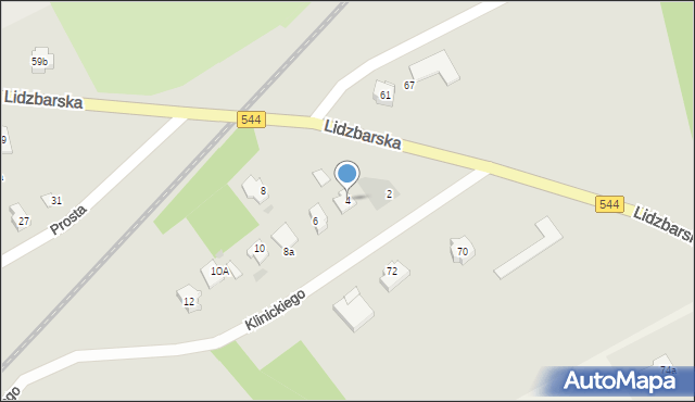 Brodnica, Klinickiego Maksymiliana, 4, mapa Brodnica