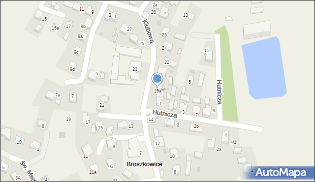 Broszkowice, Klubowa, 16a, mapa Broszkowice