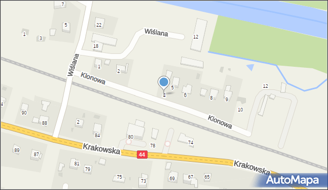 Brzeźnica, Klonowa, 4, mapa Brzeźnica