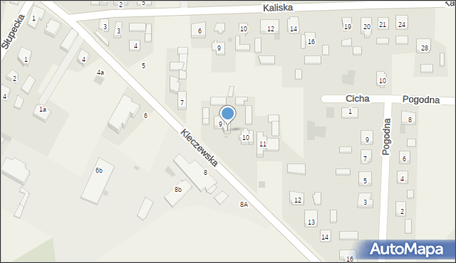 Budzisław Kościelny, Kleczewska, 9a, mapa Budzisław Kościelny