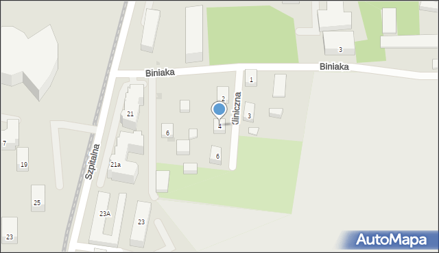 Bydgoszcz, Kliniczna, 4, mapa Bydgoszczy