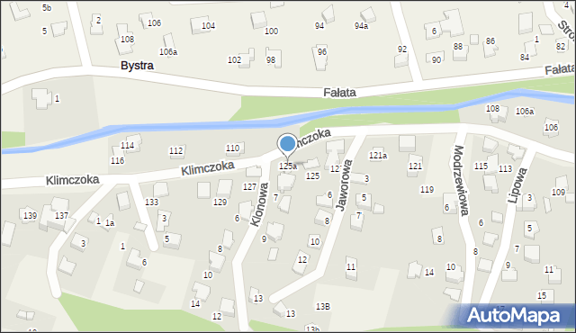 Bystra, Klimczoka, 125a, mapa Bystra