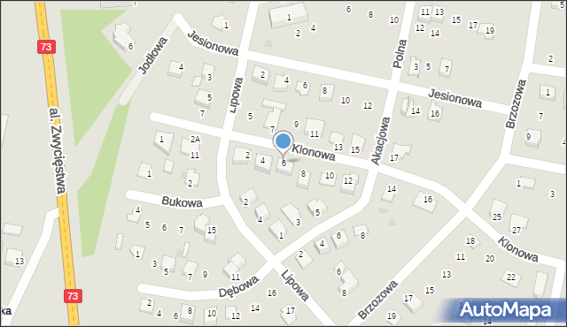 Chmielnik, Klonowa, 6, mapa Chmielnik