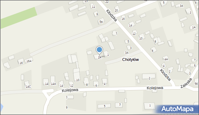 Chotyłów, Kłodzka, 1A, mapa Chotyłów