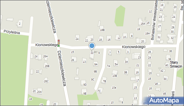 Ciechanów, Klonowskiego Tomasza, 11, mapa Ciechanów