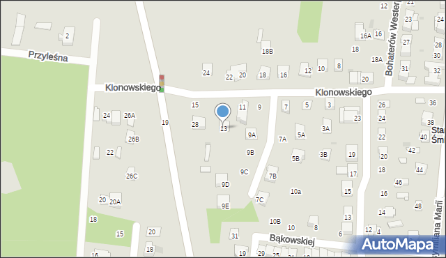 Ciechanów, Klonowskiego Tomasza, 13, mapa Ciechanów