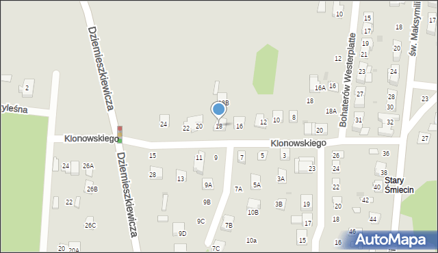 Ciechanów, Klonowskiego Tomasza, 18, mapa Ciechanów